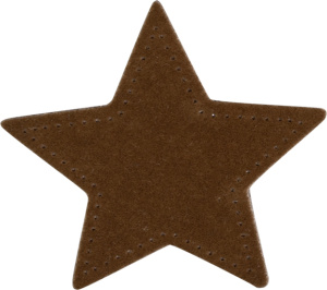 Термоаппликация "Сердце из замши маленькое коричневое". Арт 43167