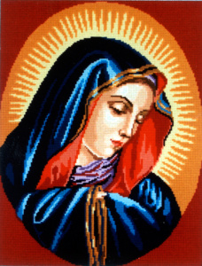 Канва жесткая с рисунком "Святая дева ". Арт 14.751                  