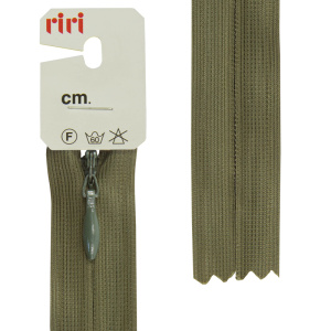 Молния потайная неразъемная, Т3, 60 см, цвет 2827, хаки. Арт 6010917/60/2827         