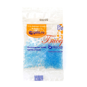 Бисер Preciosa №10, 5 г., цвет №60000 светло-голубой прозрачный. Арт G 60000
