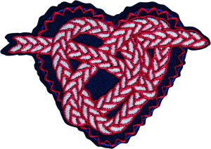 Термоаппликация "Сердце из узлов". Арт 39414