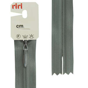 Молния потайная неразъемная, Т3, 18 см, цвет 2107, серо-зеленый. Арт 6010917/18/2107         