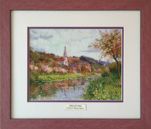 Вышитая картина "Яблони в цвету". Арт Модель 02.010.21