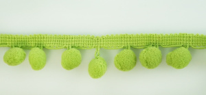 Тесьма с помпонами MATSA цвет тёмно-зелёный. Арт 96923/1519