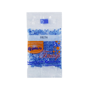 Бисер Preciosa №10, 5 г., цвет № 08236 синий с серебряным прокрасом. Арт G 08236