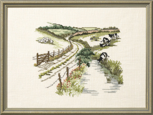 Набор для вышивания "Коровы на лугу". Арт 02208