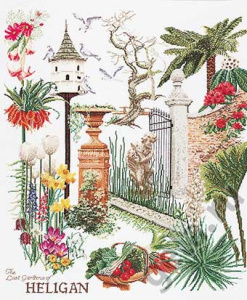 Набор для вышивания "Хелиган сада", канва лён 36 ct. Арт 423                     