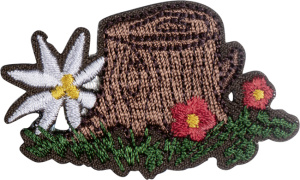 Термоаппликация "Пенек с цветком". Арт 42937