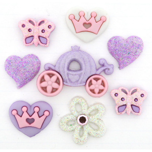 Набор пуговиц и/или декоративных элементов "Наша Принцесса". Арт 9316