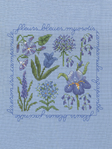 Набор для вышивания "Blue Flowers" (Голубые цветы), 13 х 14 см. Арт 2287