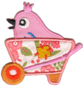 Термоаппликация HKM "Птичка в тачке". Арт 31877/1SB