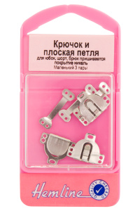 Крючок и плоская петля, маленький размер, 3 пары. Арт 430.S                   