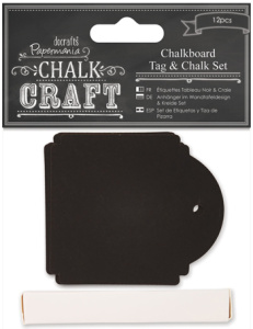 Набор бирок (тэги) "Напиши мелом - Бирки квадратные + мел". Арт PMA355414