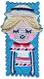 Термоаппликация HKM "Почтовая окрытка с девочкой". Арт 33078/1SB