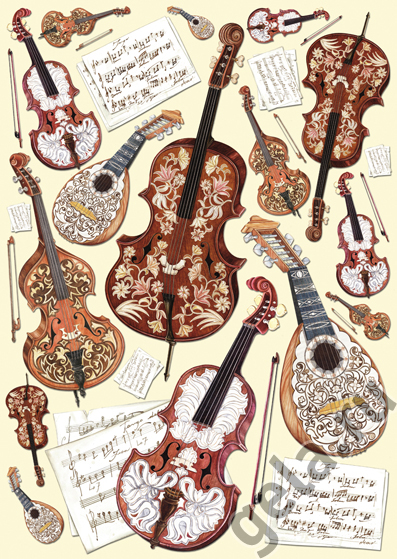 Карта для декупажа "Музыка". Арт DFG333                  