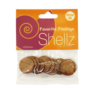 Подвеска "Shellz" Brown Round River Shell Dangles. Арт 1850 00045              