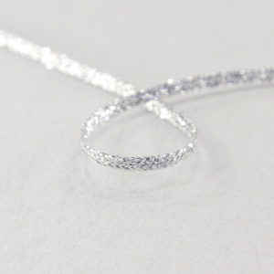 Тесьма PEGA тип декоративная люрексная, цвет серебряный, 2,5 мм. Арт 881113909X6000          