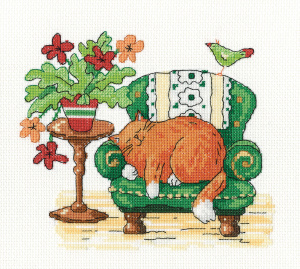 Набор для вышивания "Спящий кот". Арт CZSC1691A