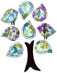 Термоаппликация HKM "Дерево из элеметов". Арт 32462/1SB