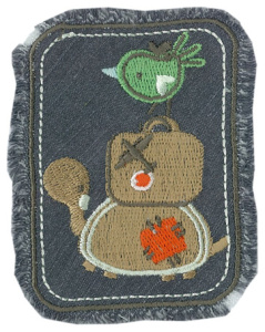 Термоаппликация HKM "Птичка, чемодан, черепаха". Арт 30427/1SB