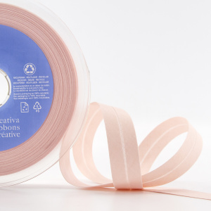 Косая бейка хлопок/полиэстер 20 мм, 25 м, цвет 83, чайная роза. Арт 6120-20мм-83            