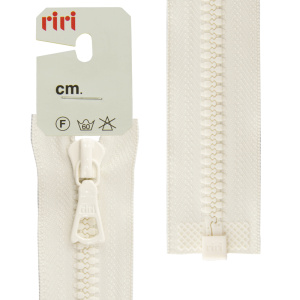 Молния riri тракторная разъёмная 1 замок, 6 мм, 55 cм, цвет 2111, бело-бежевый светлый. Арт 5753720/55/2111         