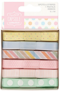 Набор лент Spots & Stripes Pastels. Арт PMA367104               