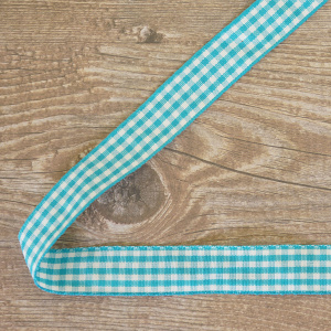 Лента с рисунком на картонной катушке "Клетка", цвет тёмно-зелёный. Арт R13115/308