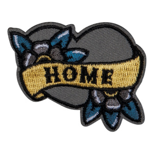 Термоаппликация "Тату сердце с цветами - домой". Арт 39316