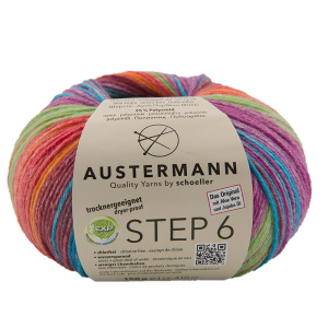 Пряжа Step 6 Irish Rainbow Colours, 75% шерсть, 25% полиамид, 410 м, 150 г. Арт 97826-0624