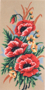 Канва жесткая с рисунком "Маки", 2 картинки. Арт 34.151                  