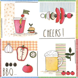 Салфетки - трехслойные, Daisy, коллекция "На каждый день". Арт SDOG015801