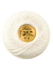 Мулине "Finca Perle"(Жемчужное"), №8, однотонный цвет 0001. Арт 00816/08/0001           