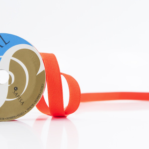 Лента репсовая SAFISA мини-рулон, 10 мм, 4 м, цвет 61, оранжевый. Арт P00350W-10мм-61         