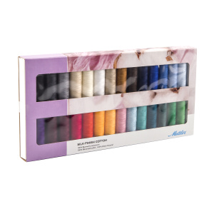 Набор с нитками Silk Finish  в подарочной упаковке, 28 катушек. Арт SFC28-KIT                