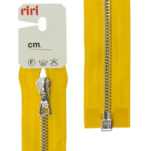 Молния металл, Ni, разъёмная 1 замок, на атласной тесьме, 6 мм, 60 см, цвет 5339, горчичный. Арт 3551226/60/5339         