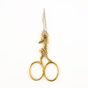 Ножницы  для вышивания "Кролик", цвет золотой, в чехле, 10 см. Арт CI2812