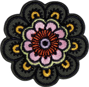 Термоаппликация "Цветок розово-коричневый". Арт 43040