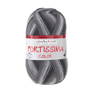 Пряжа Fortissima Socka 4-fach color, 75% шерсть, 25% полиамид, 420 м, 100 г. Арт 90028-2434