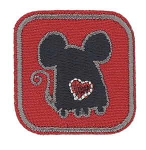 Термоаппликация "Мышь с сердцем". Арт 35895/1SB