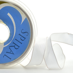 Лента репсовая SAFISA, 15 мм, 25 м, цвет 02, белый. Арт 452-15мм-02             