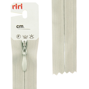 Молния потайная неразъемная, Т3, 60 см, цвет 2628, голубо-серый светлый. Арт 6010917/60/2628