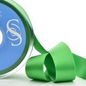 Лента атласная двусторонняя SAFISA, 15 мм, 25 м, цвет 62, майская зелень. Арт 110-15мм-62             