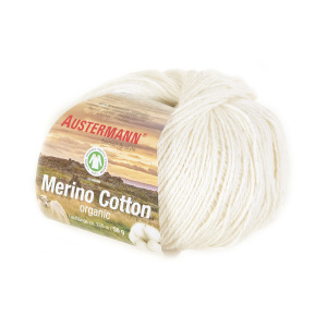Пряжа Merino Cotton organic, 55% шерсть, 45% хлопок, 50 г, 230 м. Арт 98311-0001