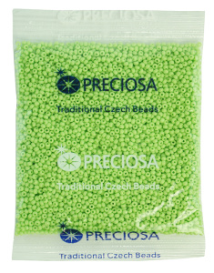 Бисер Preciosa №10, 50 г, цвет №53310 салатовый теплый непрозрачный. Арт 31119001/53310