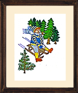 Набор для вышивания "LA LUGE" (Саночки). Арт 1413