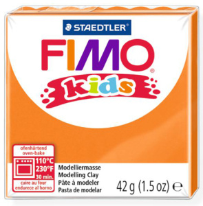 Полимерная глина FIMO "Kids", уп. 42 г, цвет оранжевый. Арт 8030-4