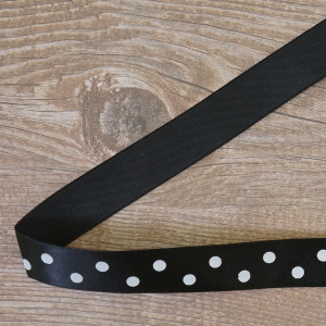 Лента атласная на картонной мини-катушке "Горошек". Арт R14115/030