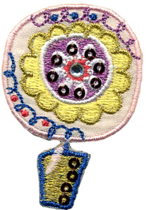 Термоаппликация HKM "Цветок в горшке с пайетками". Арт 32890/1SB