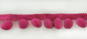 Тесьма с помпонами MATSA цвет пурпурно-красный. Арт 96924/1515
